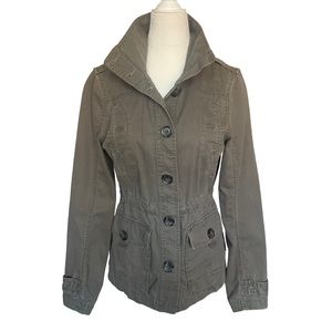 Eddie Bauer Kahki Green Utility Cargo Jacket